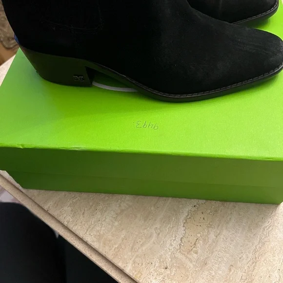 PRELOVED Sam Edelman Bronson Black Suede Women's Boots - Picture 4 of 7